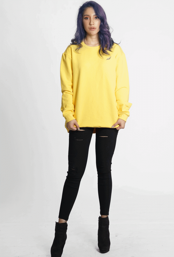 Golden Culture Autumn  Girl Sweatshirt (Yellow)
